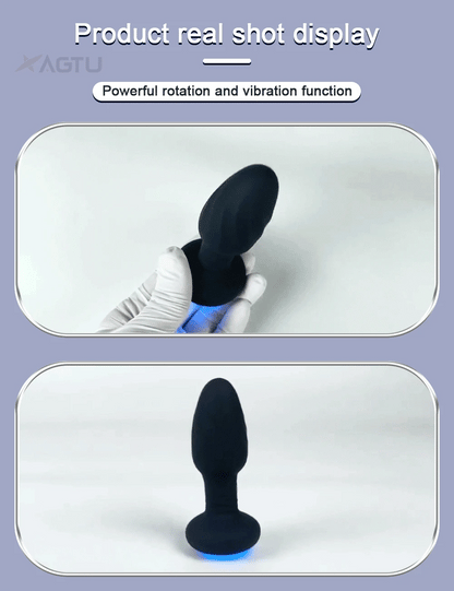 360° Rotation Vibrating LED Butt Plug for Men Wiggle Prostate Massager Gay APP Anal Vibrator Anal Plug Sex Toy for Couples