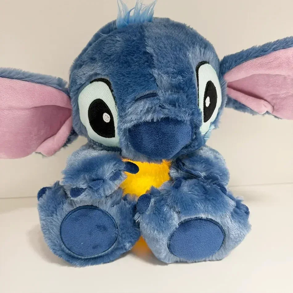 2026! & hot Lilo Stitch Plush Doll Breath Child Peluche Kawaii Soothes Toy Anime Baby Music Light Sleep Toys Pink Stitch Kid Gi