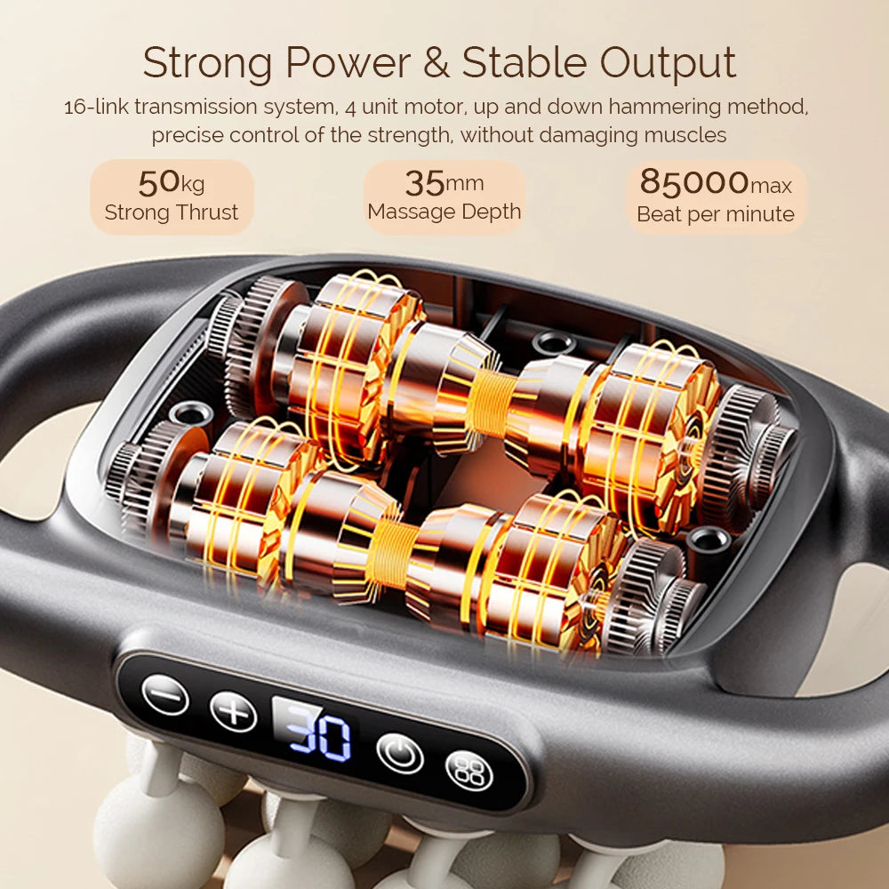 16-Head Fascia Gun High-Frequency Vibration Body Massager - Varixo