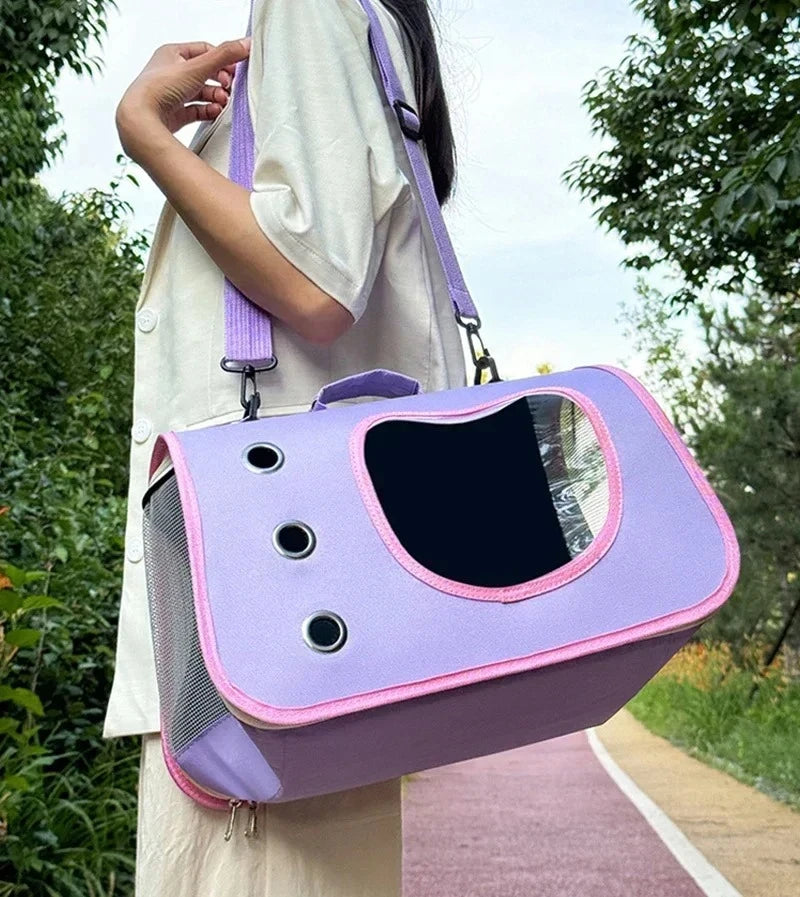 Lightweight Portable Foldable Breathable Pet Carrier Bag for Small Dogs Cats and Kittens Ideal for Outdoor Travel