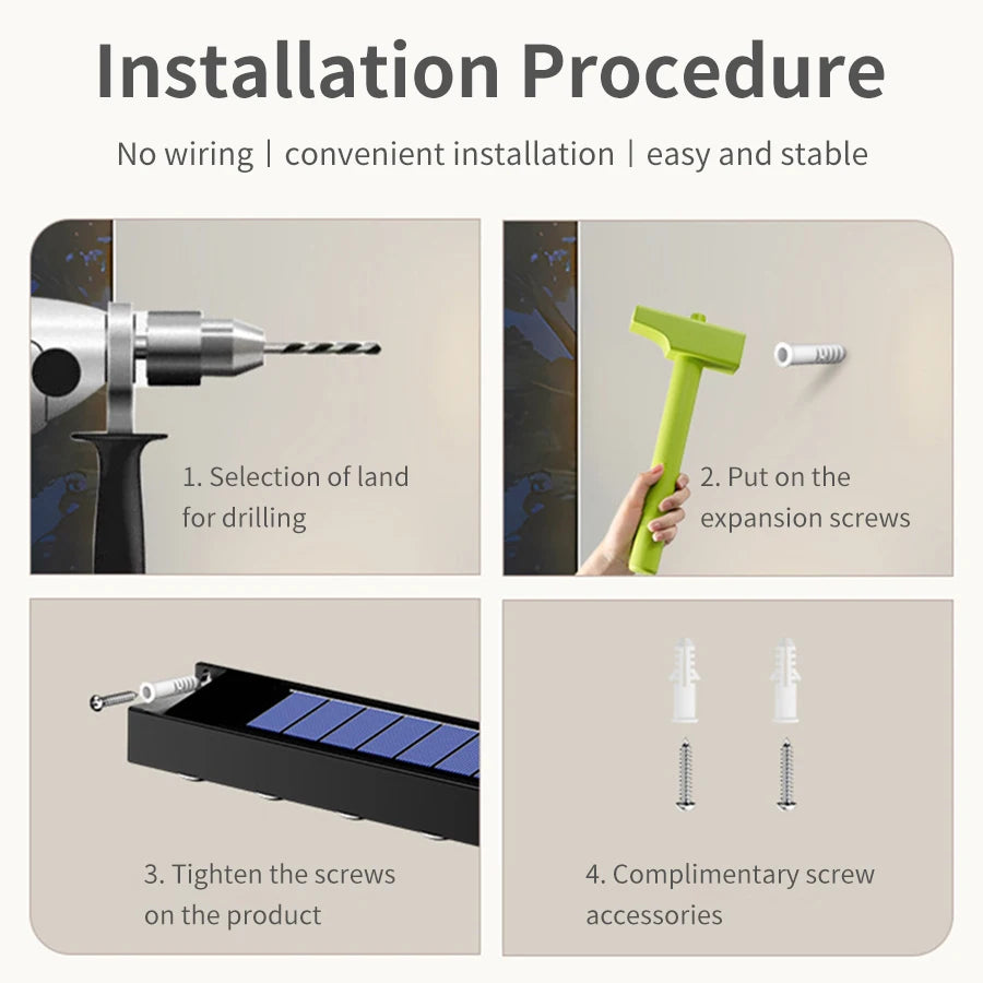 Solar Sign Light Outdoor LED Wall Lamp Address Light Dusk to Dawn Sunlight for Billboard Mailbox House Number Porch Fence Garden