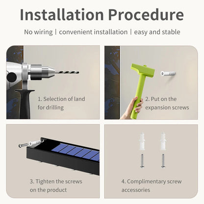 Solar Sign Light Outdoor LED Wall Lamp Address Light Dusk to Dawn Sunlight for Billboard Mailbox House Number Porch Fence Garden
