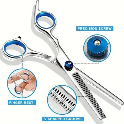 Stainless Steel Pet Safe Scissors Ambidextrous Ambidextrous Cat Dog Hair Grooming Shears with Round Head for Precision Trimming