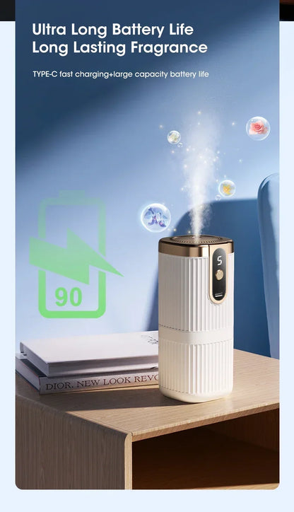 Rechargeable Mini Essential Oil Diffuser 5 Gear Aromatherapy Machine Large Mist Air Humidifier For Home Car Office Use