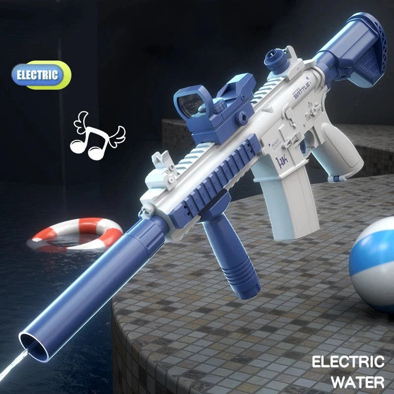 Pistola de agua M416, pistola eléctrica, juguete de tiro, totalmente automático, tiro de verano, playa, diversión al aire libre,