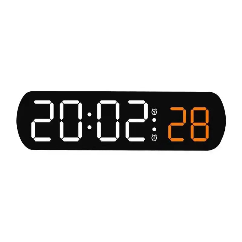 Voice Control Digital Alarm Clock TEMP Date Timer Countdown Night Mode Type-C USB 12/24H Anti-disturb Funtion 2 Alarms LED Clock