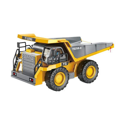 ZWN 2.4G Remote Control Excavator Dump Truck RC Model Car Toy Professional Alloy Plastic Simulation Construction Vehicle for Kid