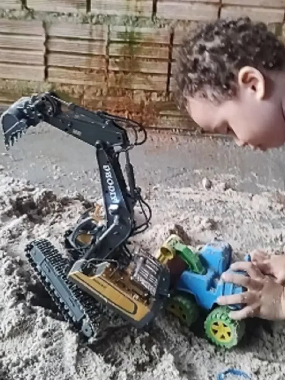 2.4G RC CARS RC Controlled Excavator Alloy Remote Control Vehicle Excavator Engineering Vehicle Dumper  Electric toys Gifts
