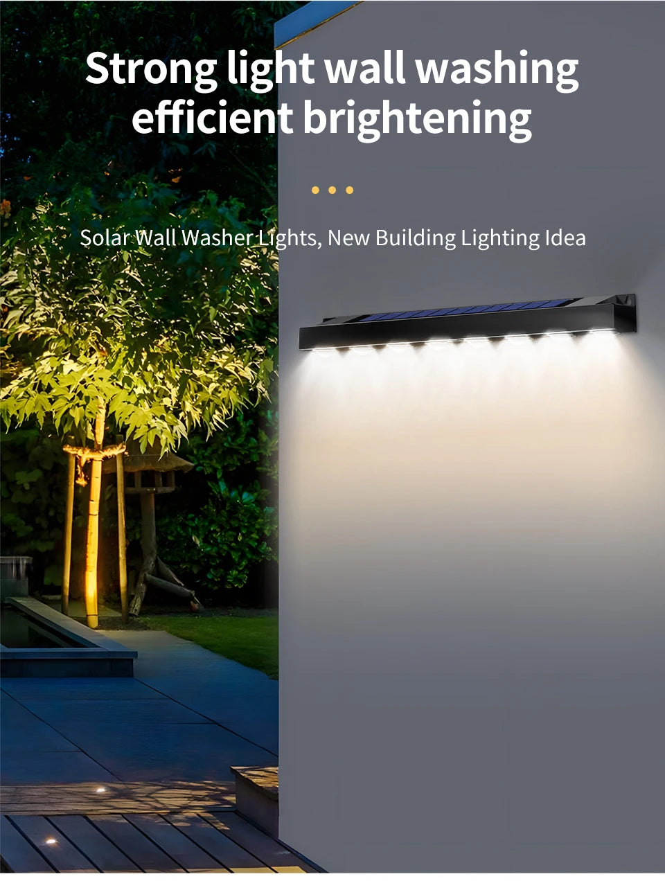 Solar Sign Light Outdoor LED Wall Lamp Address Light Dusk to Dawn Sunlight for Billboard Mailbox House Number Porch Fence Garden