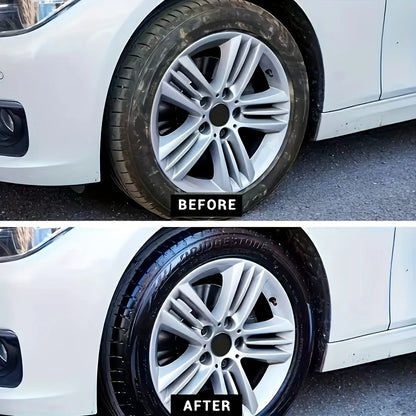 Black Shiny Tire wax - durable, long-lasting protection and repair for all kinds of tires - prevents cracks and whitens