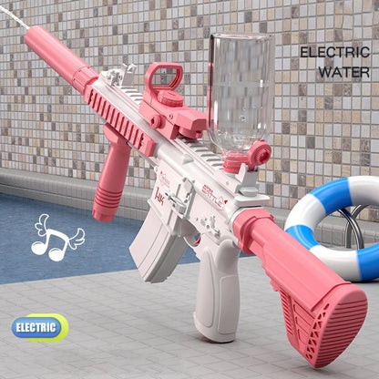 Pistola de agua M416, pistola eléctrica, juguete de tiro, totalmente automático, tiro de verano, playa, diversión al aire libre,
