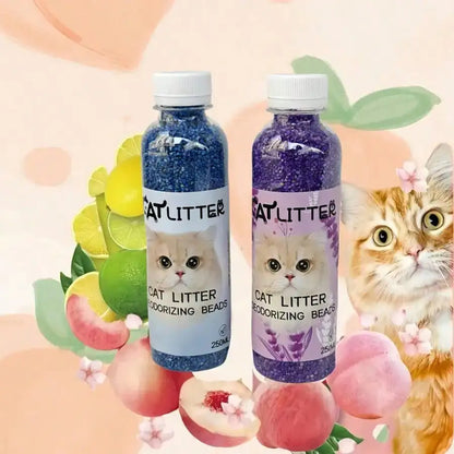 Fresh Scent Cat Litter Deodorizer Beads - Natural Plant-Based Odor Eliminator For Clean & Fragrant Pet Environments