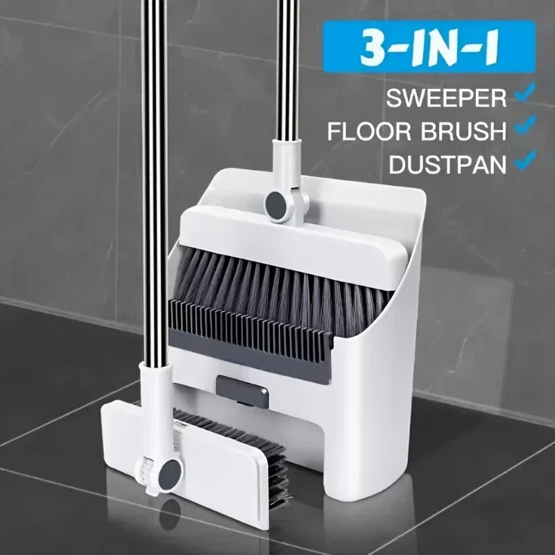 3-in-1 Folding Broom and Dustpan Set - Varixo
