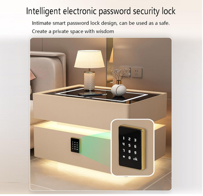 Smart Wireless Charger Bluetooth Speaker Sensor Light Password Lock Bedside Table - Varixo
