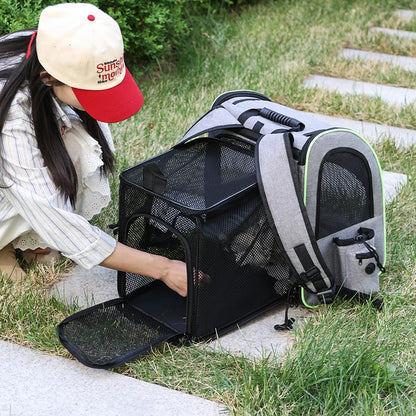 Cat Bag for Outdoor Use Portable and Expandable Pet Travel Bag Small Dog Cat Travel Backpack Pet Accessories