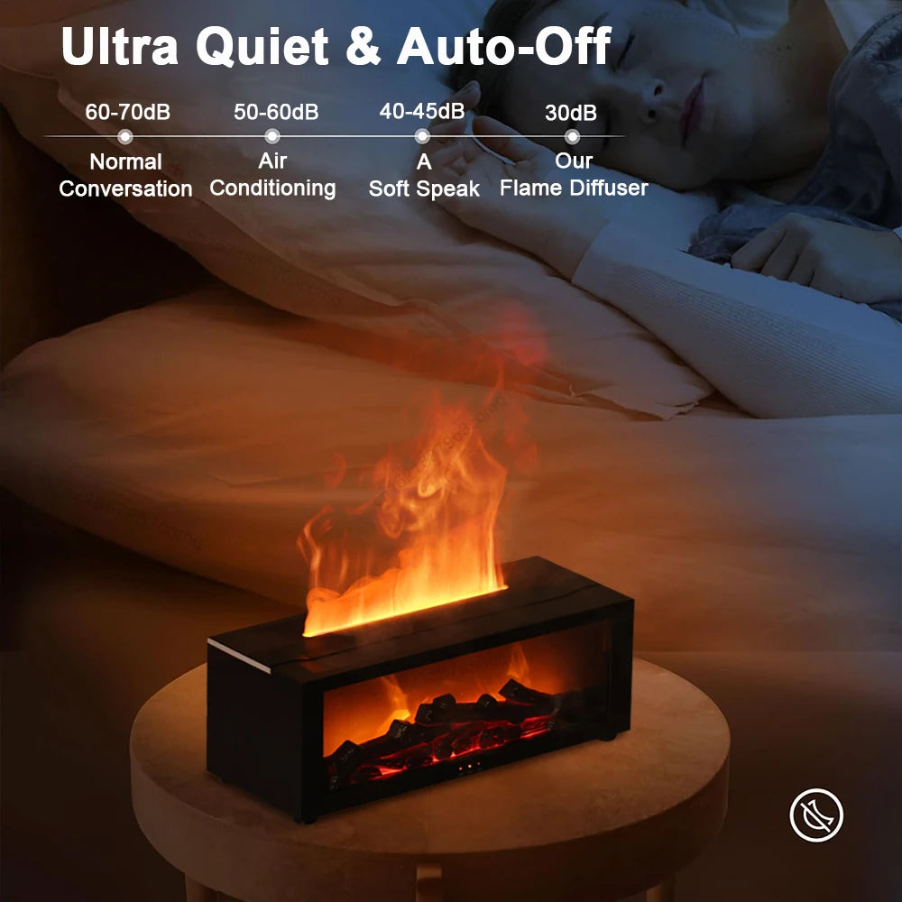 Fireplace Humidifier Flame Aroma Humidifier for Home Aromatherapy Fragrance Diffuser Essential Oil Diffuser with Remote Control