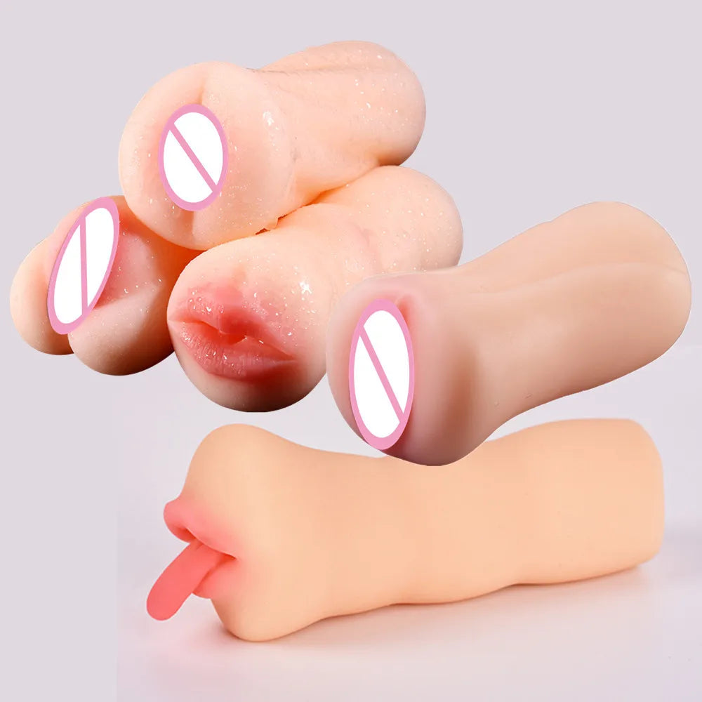 Sex Real Vagina Pussy Male Masturbator Mouth Oral Licking Anal Ass Masturbation Cup Adult Games Erotic Products Sex Toys for Men