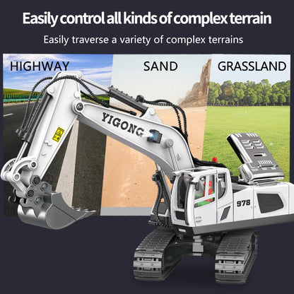 2.4G RC CARS RC Controlled Excavator Alloy Remote Control Vehicle Excavator Engineering Vehicle Dumper  Electric toys Gifts
