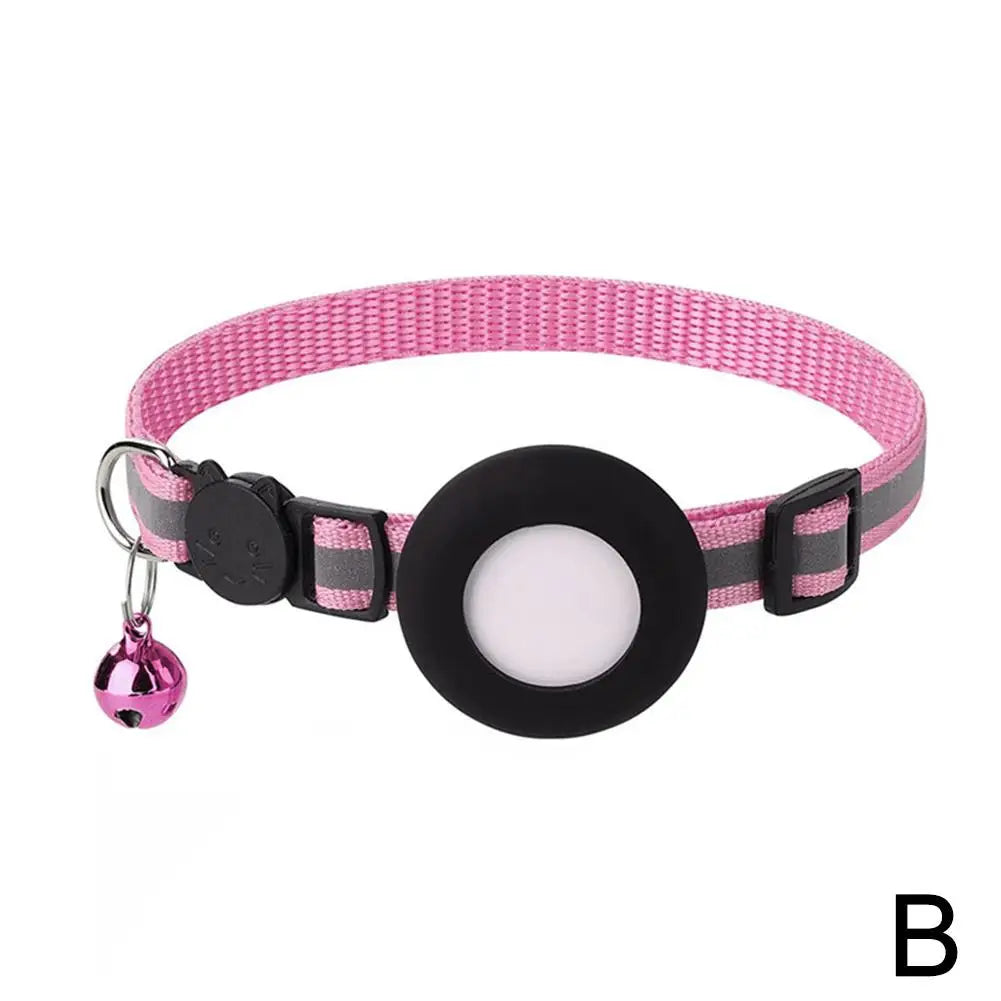 Pet Smart Bluetooth With Bell Cute Reflective Dog Tracking Collar Footprint Address Bird Cat Pendant Night Anti T1K3