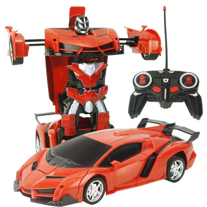 Electric RC Car 2 In 1 Transformation Robots Sports Vehicle Model Robots Boys Toys Remote Cool RC Deformation Cars Kid Toy Gifts