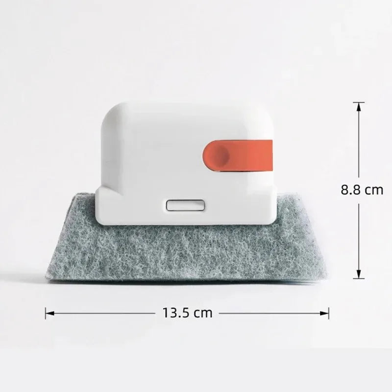 1pc 2 In 1 Groove Cleaning Tool Window Frame Door Groove Cleaning Brush Sliding Door Track Cleaning Tools Hand-held Crevice Clea