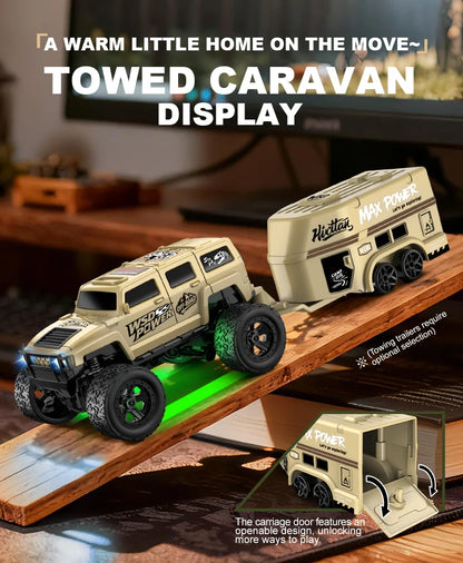 Hot Selling Mini 1:64 Remote Control Car Climbing With Trailer Off-road Vehicle Children's Toy Model Boy Birthday Gift