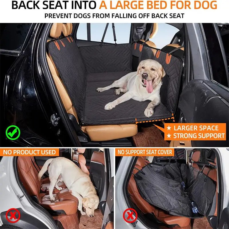Waterproof Dog Car Seat Cover For Back Seat With Side Flap Seat Protector Car Backseat Protec Mat