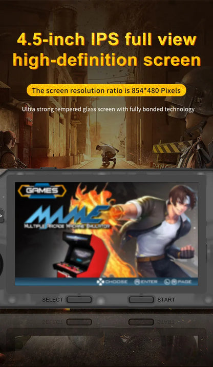 4.5-Inch IPS HD Screen Handheld Wireless Game Console SF3000HD With 1.2G Dual-Core Processor Large Battery Handheld Game Players