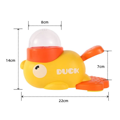 Interactive Feeder Yellow Duck Shaped Dog Slow Feeder Washable Automatic Dog Feeder Toy for Pets Food Dispenser