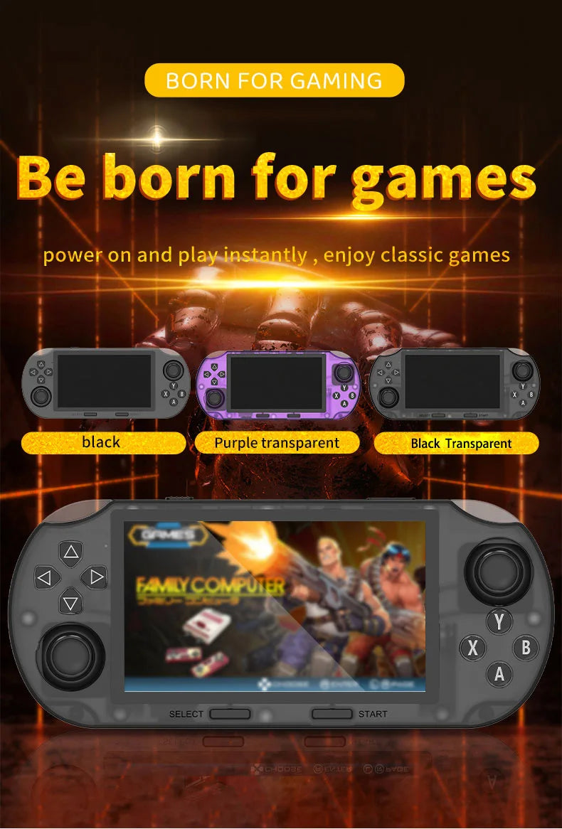 4.5-Inch IPS HD Screen Handheld Wireless Game Console SF3000HD With 1.2G Dual-Core Processor Large Battery Handheld Game Players