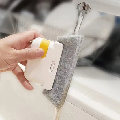 1pc 2 In 1 Groove Cleaning Tool Window Frame Door Groove Cleaning Brush Sliding Door Track Cleaning Tools Hand-held Crevice Clea