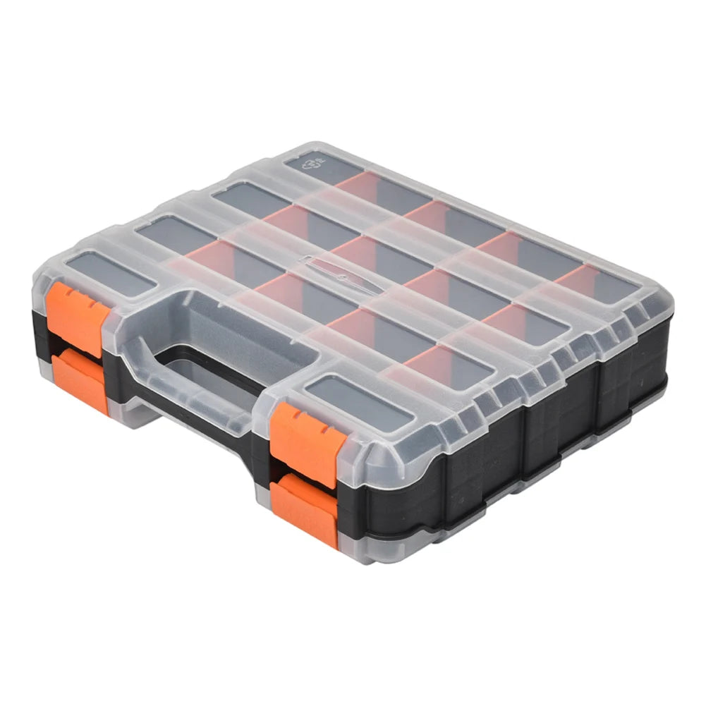 Double Side Tools Box Organizer Tool Storage Box Multifunctional Portable Tool Box Toolbox Container for Screws Nuts Small Parts