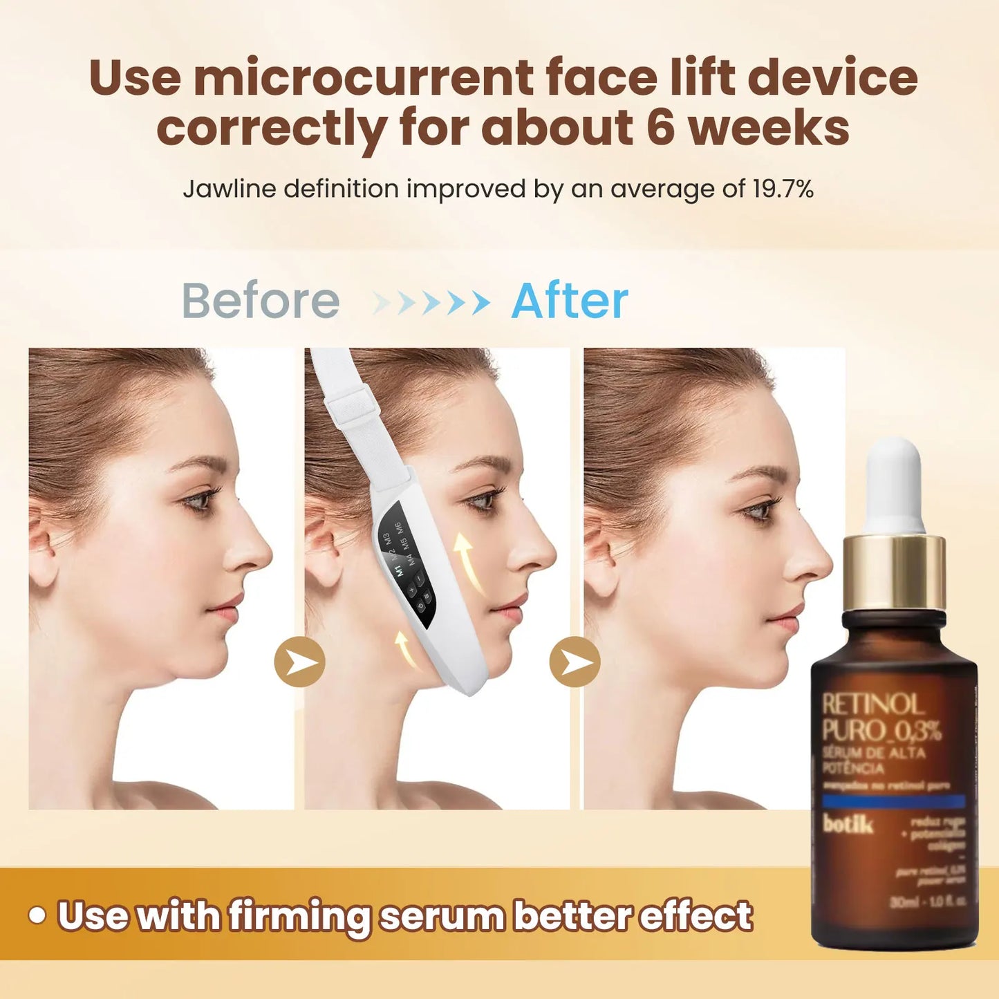 Microcurrent Facial Lifting Massager Double Chin Reducer - Varixo