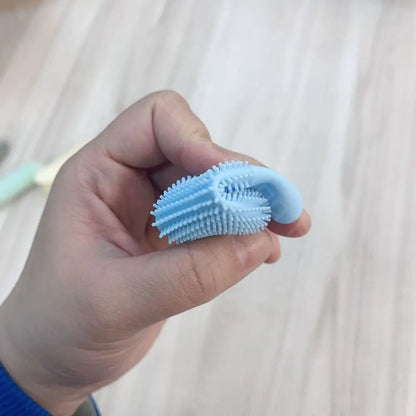 Silicone Pet Teeth Cleaning Fingertips Nontoxic 360° Cleaning Pet Toothbrushes Durable Super Soft Cats Mouth Cleaner Dental Care