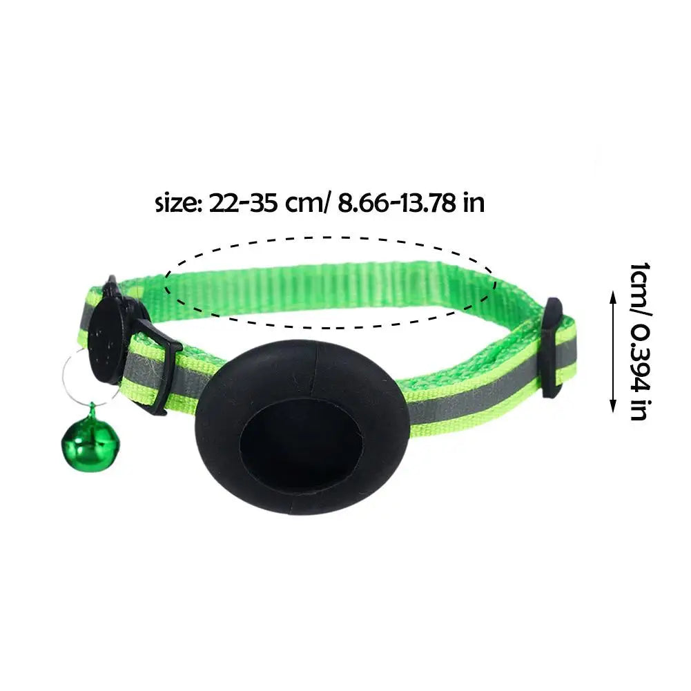 Pet Smart Bluetooth With Bell Cute Reflective Dog Tracking Collar Footprint Address Bird Cat Pendant Night Anti T1K3