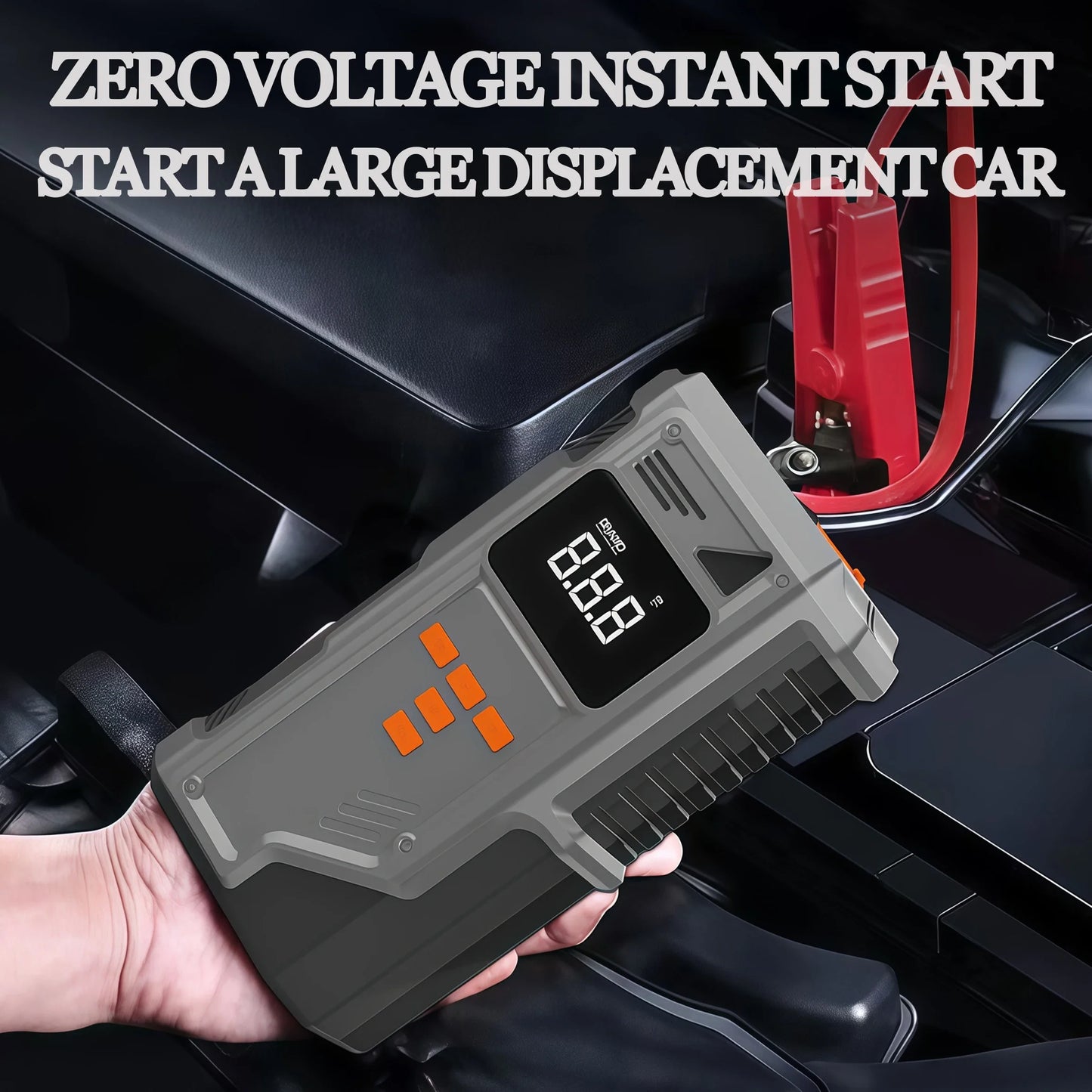 All-in-One Car Jump Starter & Tire Inflator - 12V for Cars/Trucks/SUVs, 10.2 Bar Air Compression,-40°C Resistant,Tire Monitoring
