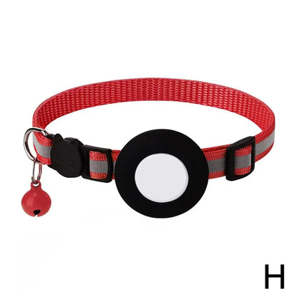 Pet Smart Bluetooth With Bell Cute Reflective Dog Tracking Collar Footprint Address Bird Cat Pendant Night Anti T1K3