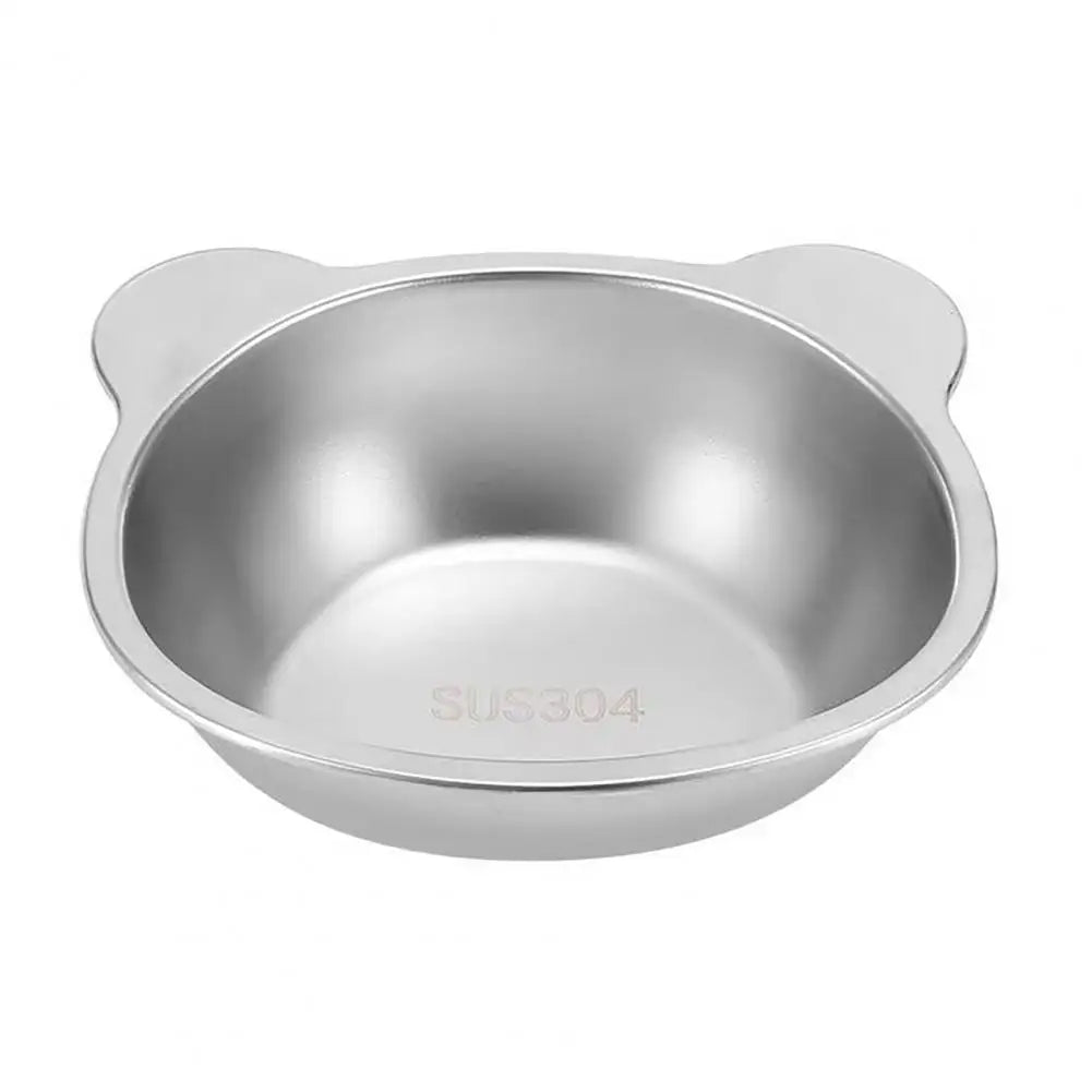 Easy to Clean Cat Dish Stainless Steel Elevated Cat Bowls 15-degree Tilted Food Water Dishes for Indoor Cats Small Dogs for Cats