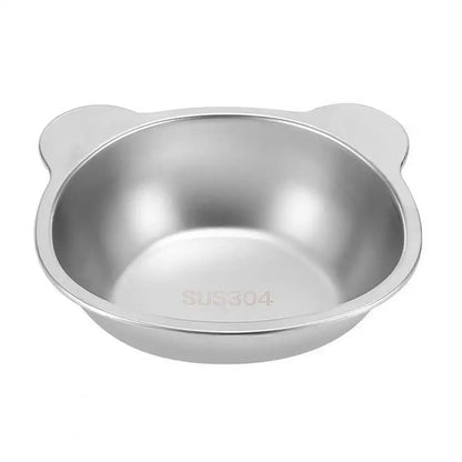 Easy to Clean Cat Dish Stainless Steel Elevated Cat Bowls 15-degree Tilted Food Water Dishes for Indoor Cats Small Dogs for Cats