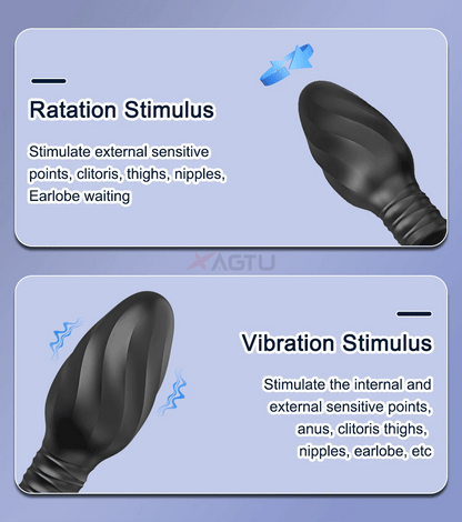360° Rotation Vibrating LED Butt Plug for Men Wiggle Prostate Massager Gay APP Anal Vibrator Anal Plug Sex Toy for Couples