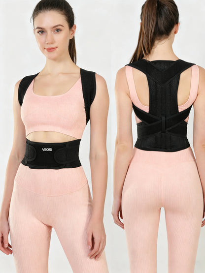 VBOSi Women Men Adjustable Sporty Back Brace Waist Support Posture Corrector