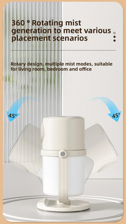 H8 Single Spray Humidifier USB 360° Rotation Air Purifier for Home Office Quiet Night Light Mini Mist