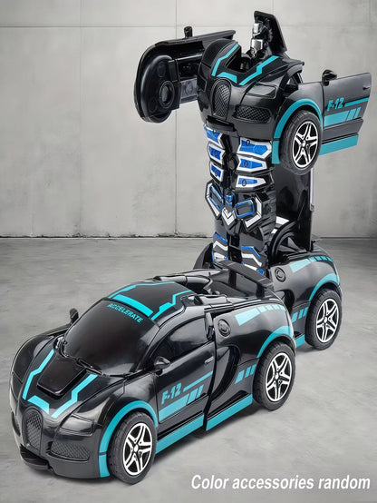 1PCS Transforming Toy for Kids, Suitable for Boys Ages 3-12 - Crash-Transforming Transformers Model Car Toy for Children
