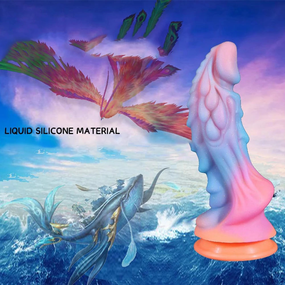 Realistic Monster Dildo Sex Toys Huge Anal Dildo with Strong Suction Cup for Hands-Off Play, Liquid Silicone Thick Dildos Adult