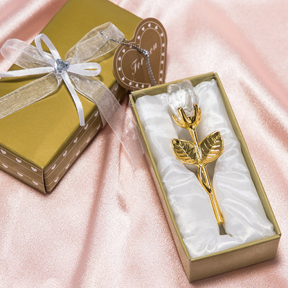 New Valentine's Day Metal Crystal Rose Decorations - Varixo