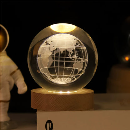 3D LED Night Light Galaxy Crystal Ball Table Lamp - Varixo