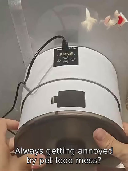 Button/WIFI Control Pet Automatic Feeder